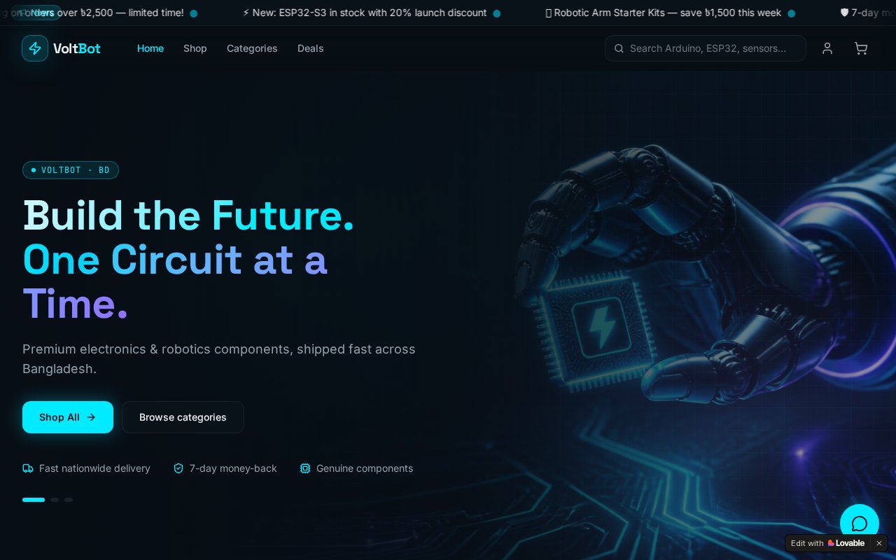 VoltBot — Electronics & Robotics Components in Bangladesh preview